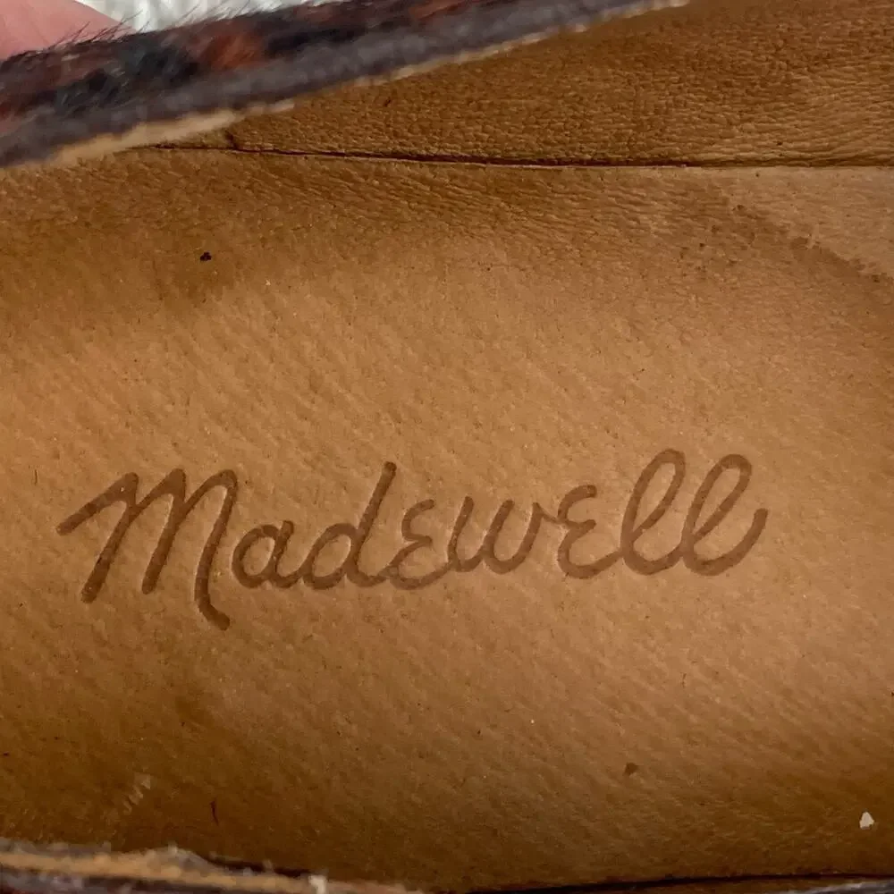 Madewell Frances Skimmer Loafer Women's Size 6.5 Brown Mini Leopard Print Flats